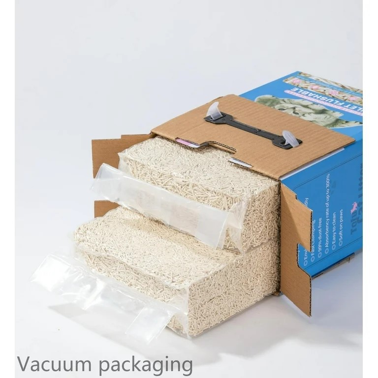 Brick shape cat litter vacuum packaging machine Brick shape cat litter vacuum packaging machine