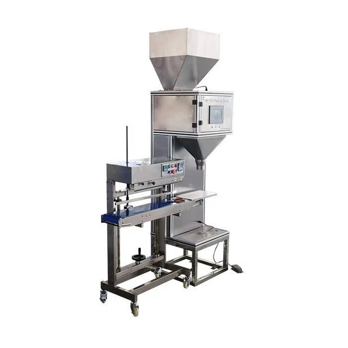 Semi-auto pre-made pouch electronic packing scale for rice nuts pet food coffee bean feeds snack granules